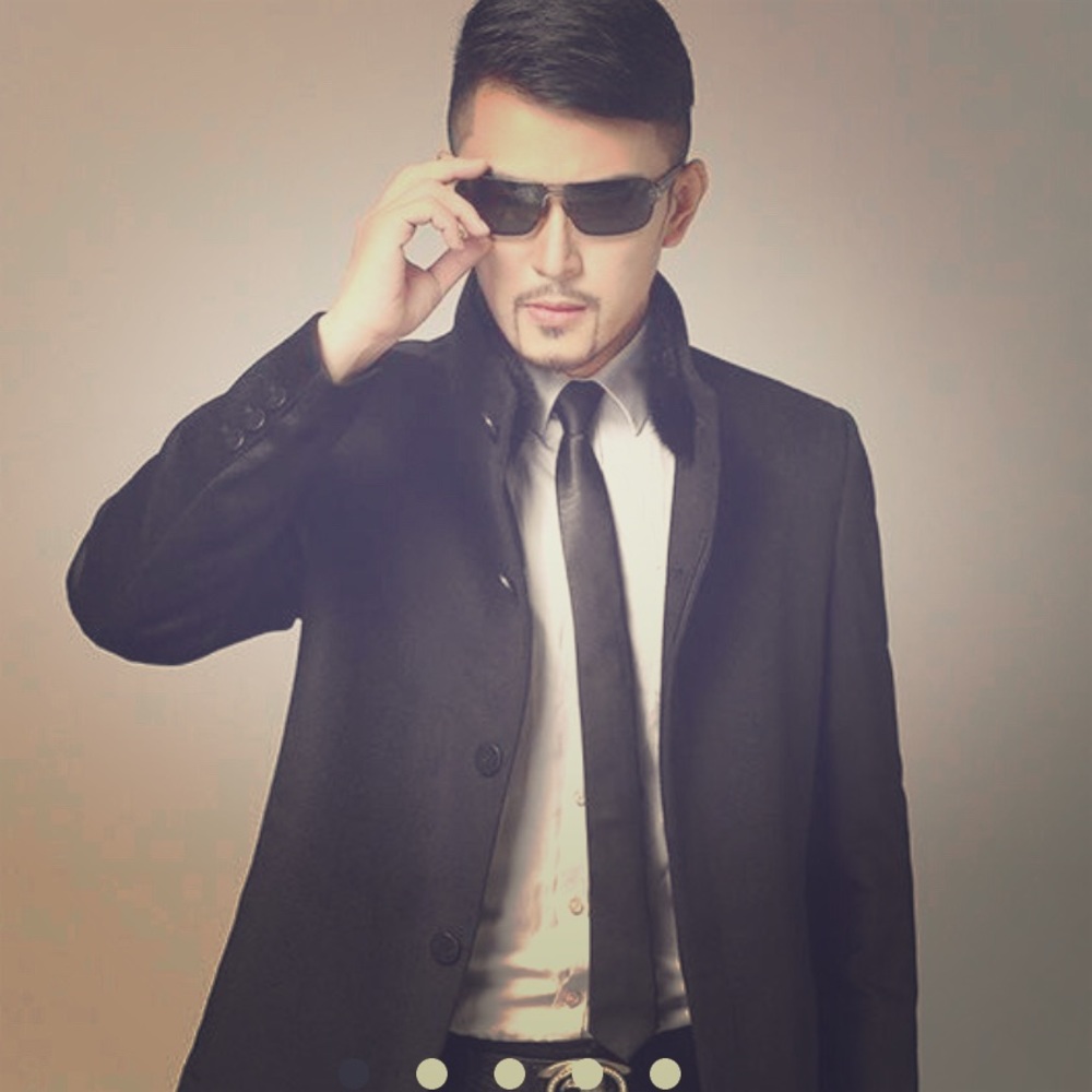 Men's XL Slim Fit Mid Length Trench Coat